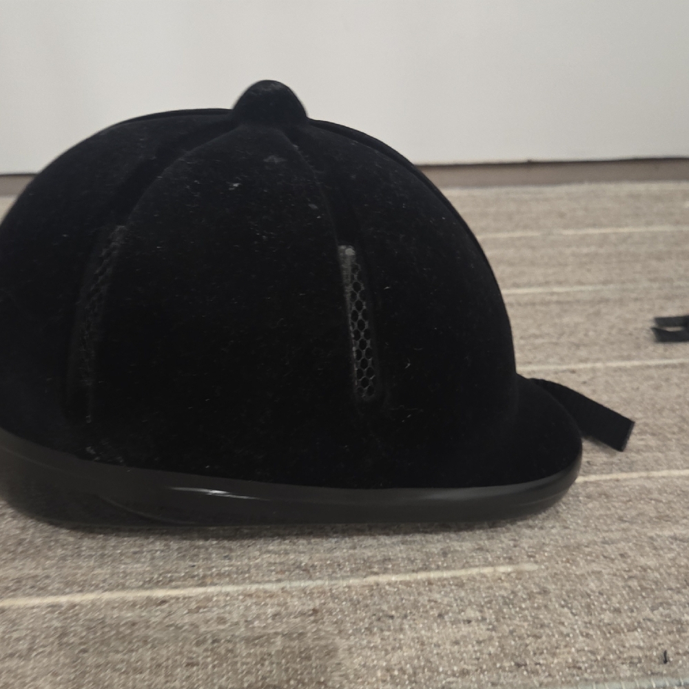 Black Equestrian Riding Helmet